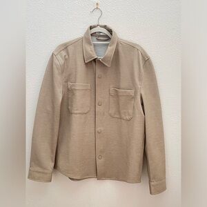 Zara men coat. Size larger. Khaki/ tan
